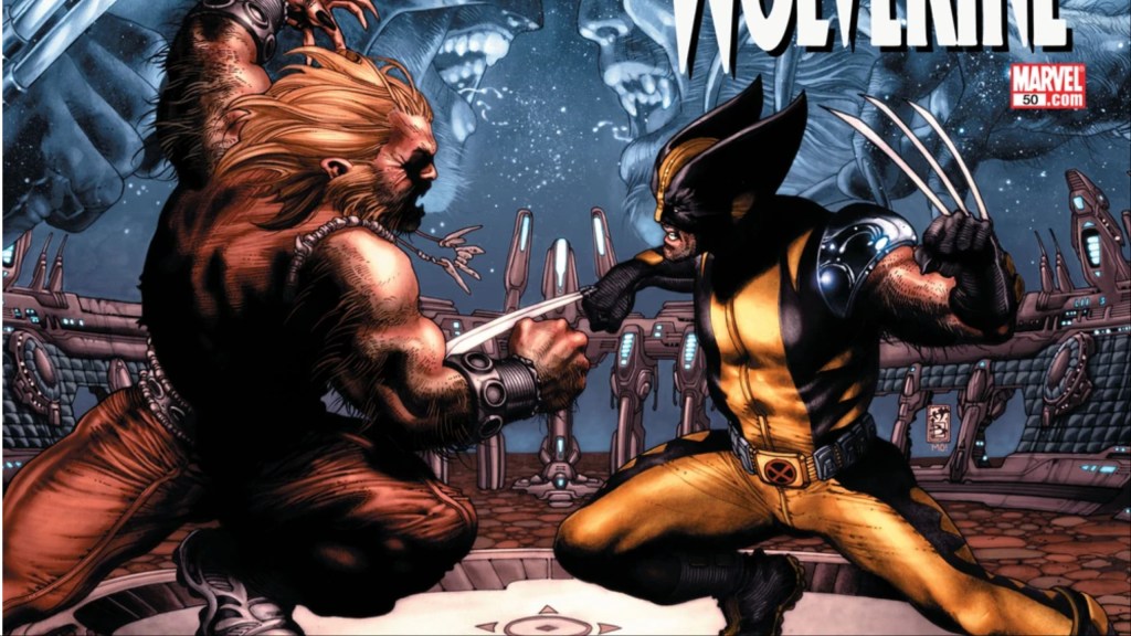 Sabretooth and Wolverine battling it out