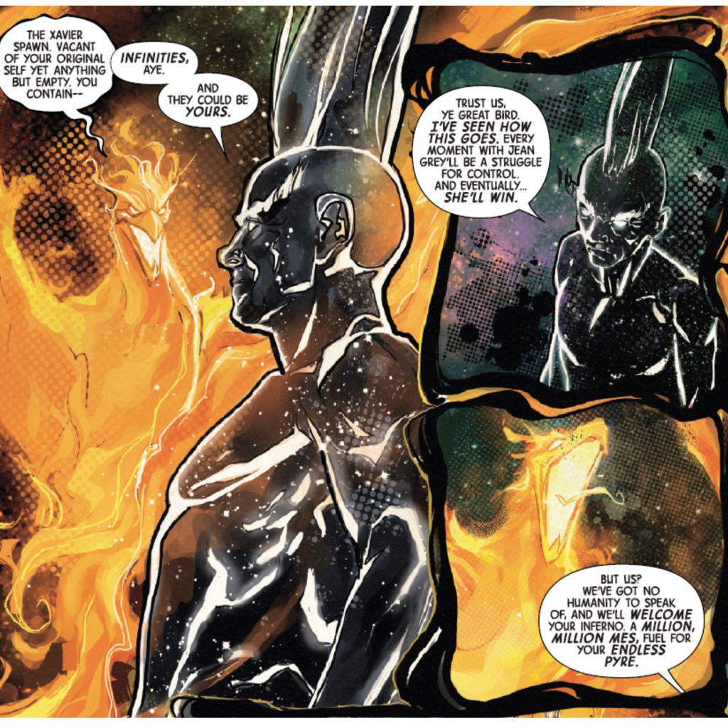 Legion speaking to the Phoenix Force