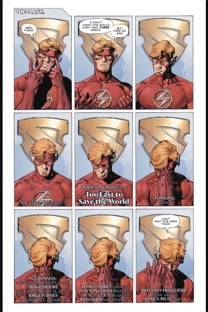 Wally west in a Sanctuary confessional