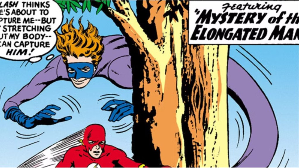 Elongated Man trying to get the best of the Flash