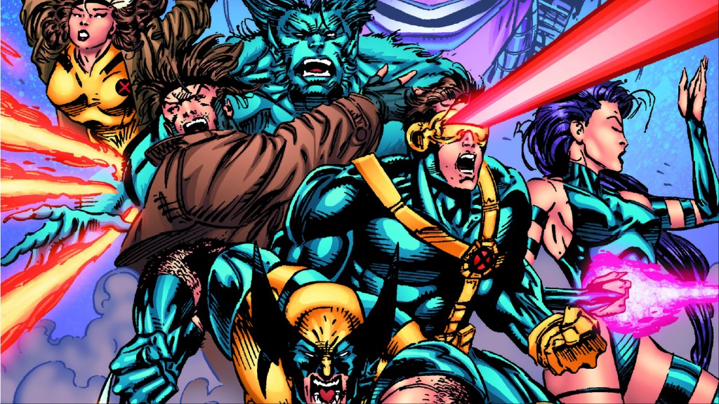 Rogue, Gambit, Beast. Cyclops, Wolverine, and Psylocke ready for action
