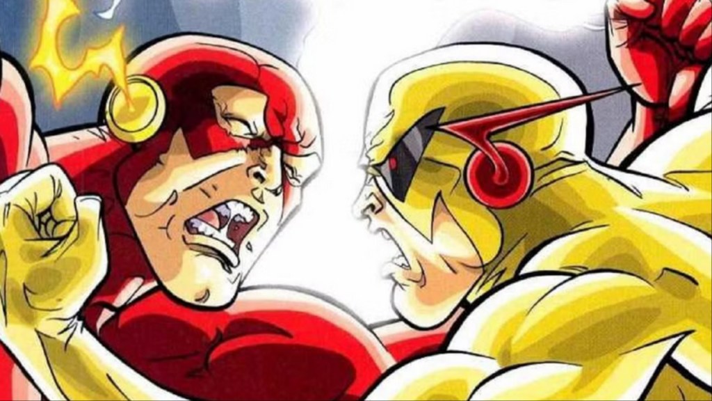 Wally West fighting Zoom in the Speed Force