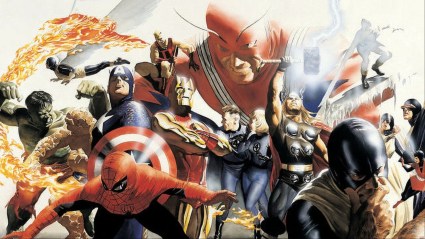 The heroes of the Silver Age Marvel Universe together