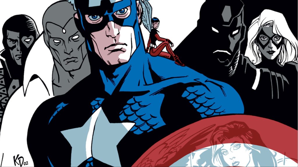 Jack of Hearts, thee Vision, Captain America, the Wasp, Black Panther, Ms. Marvel