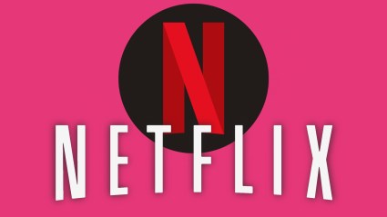 Netflix Logo with pink background
