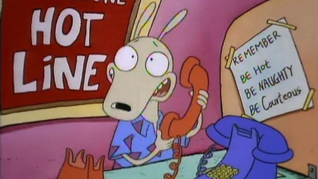 Rocko operating a phone sex line.