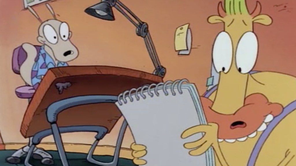 Rocko and Heffer making a cartoon