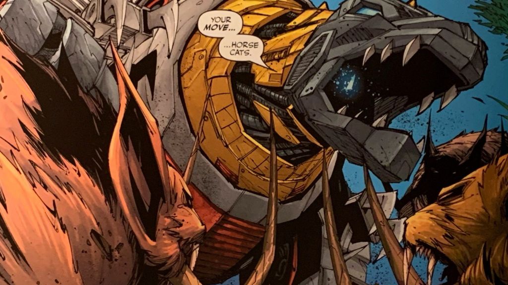 The Dinobot Grimlock in the Transformers comics