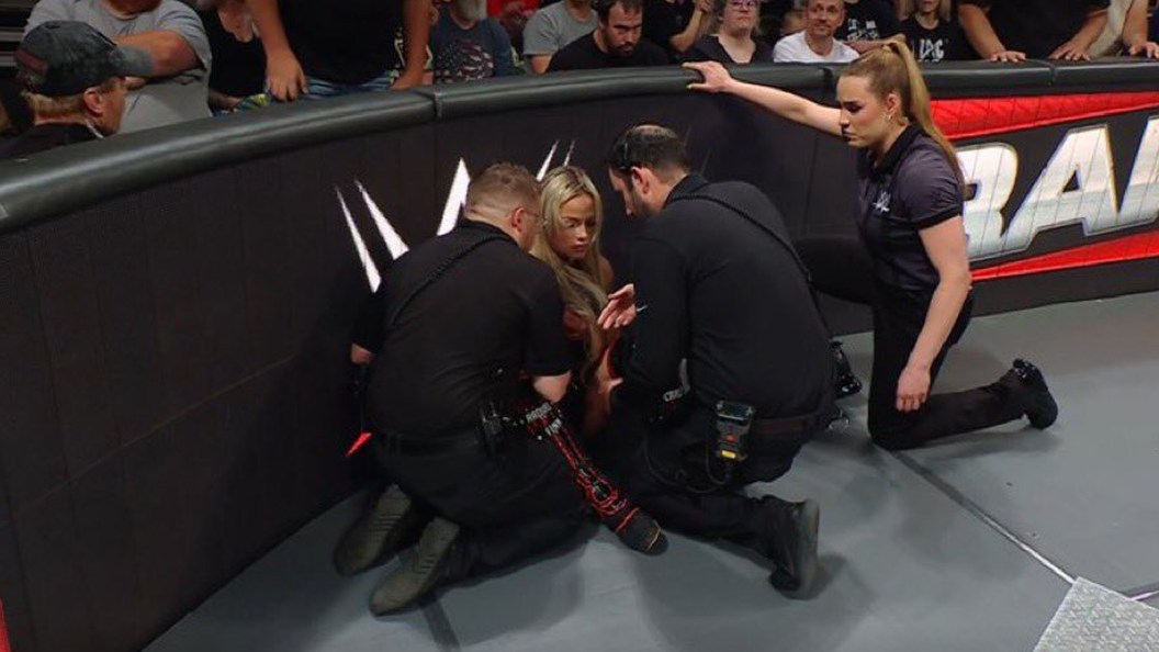 WWE's Liv Morgan suffers an injury on Raw