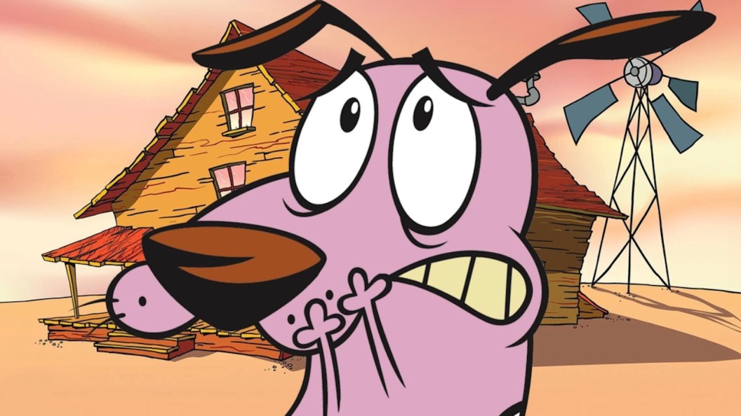 Courage the Cowardly Dog looking scared