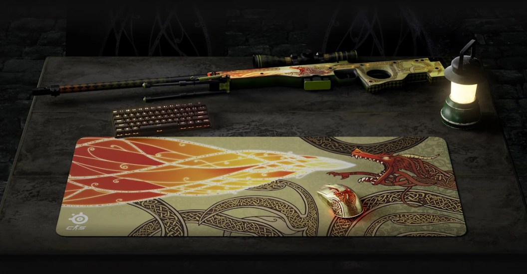 dragon lore edition mousepad and gaming mouse