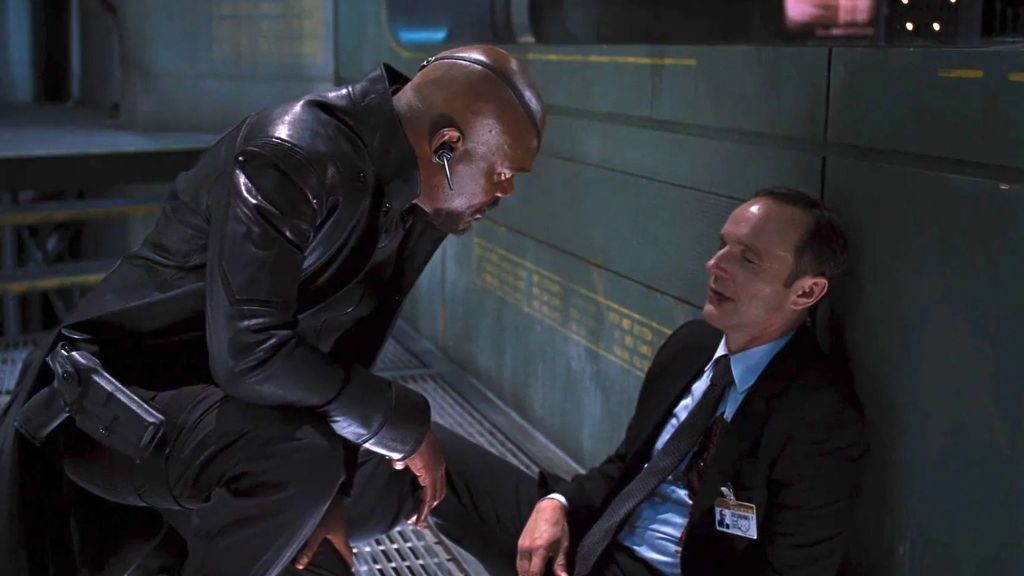 Fury and Coulson in The Avengers.