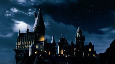 Hogwarts castle in Harry Potter.