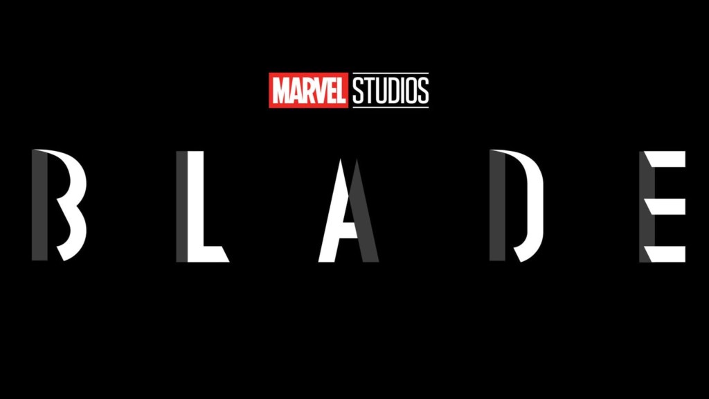 MCU Blade title logo in black and white