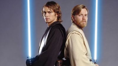 Obi-Wan and Anakin in Star Wars.