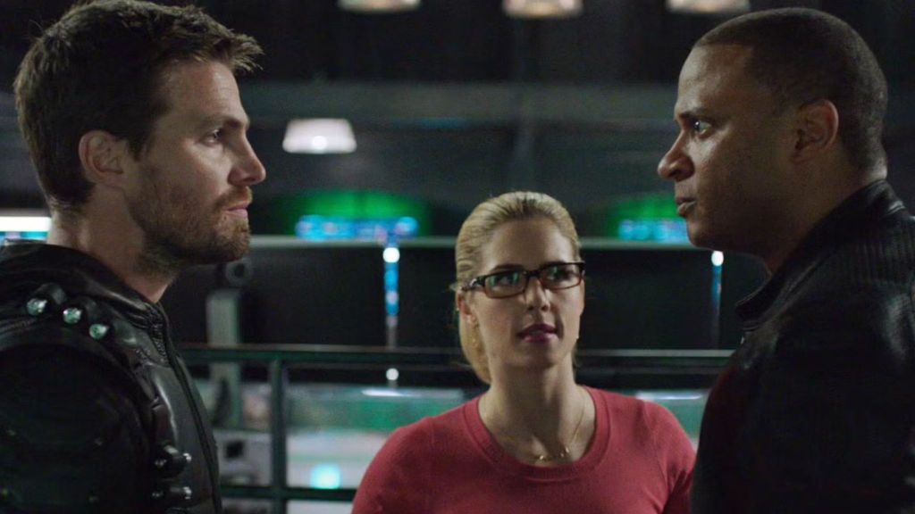 Oliver Queen, John Diggle, and Felicity Smoak.