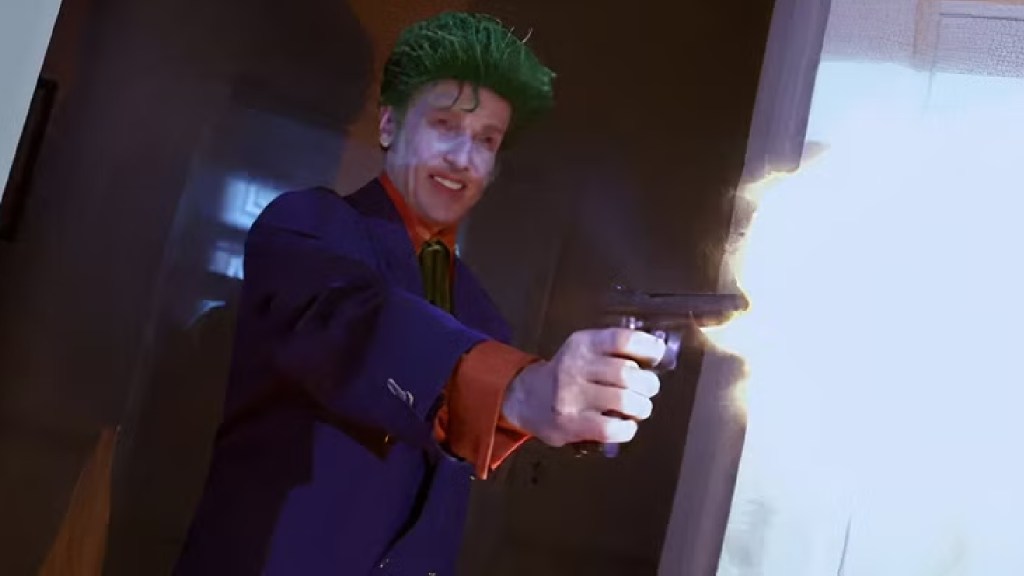 Roger Stoneburner as the Joker in Birds of Prey