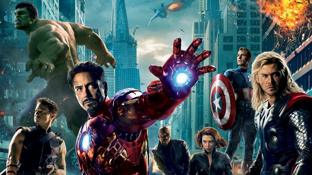 The MCU's original Avengers on the poster for 2012's The Avengers