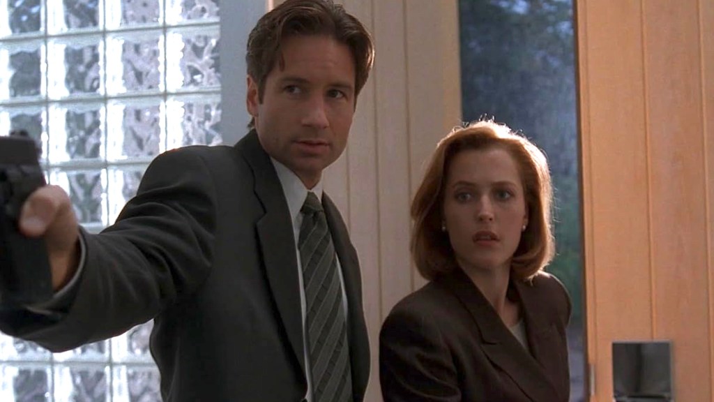 David Duchovny and Gillian Anderson in The X-Files