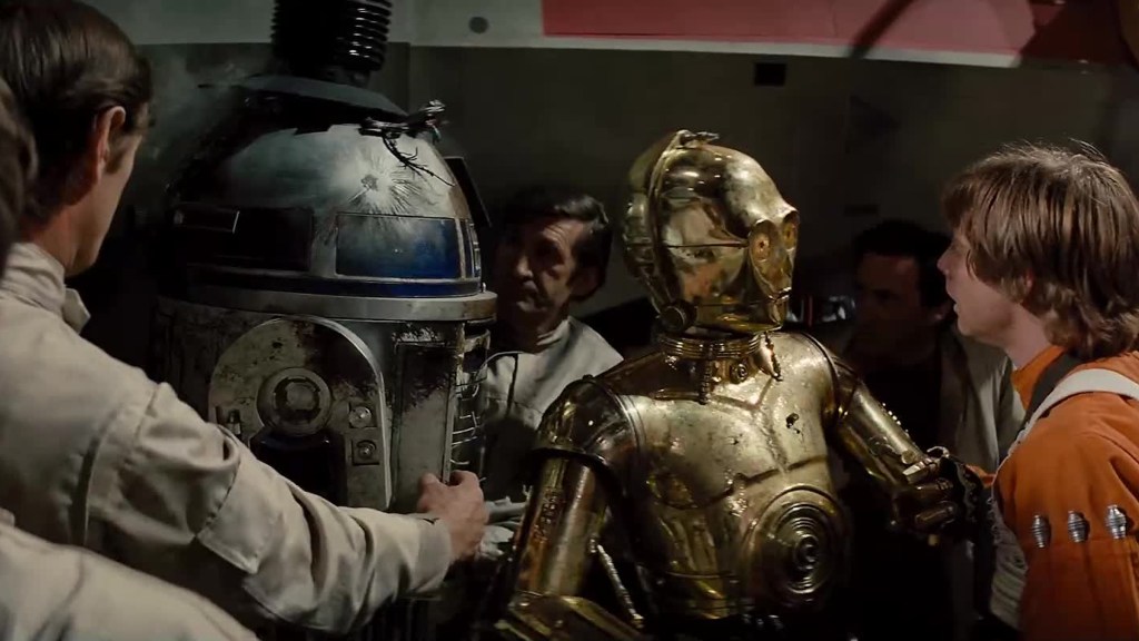 C-3PO offering to donate parts to save R2-D2