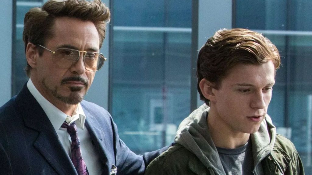 Tony Stark and Peter Parker in the MCU.