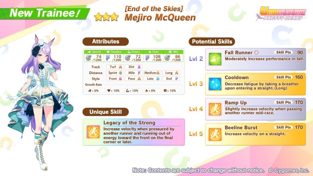 3 Star Mejiro McQueen Umamusume Pretty Derby