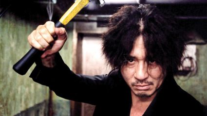 Choi Min-sik as Oh Dae-su in Oldboy hallway fight scene