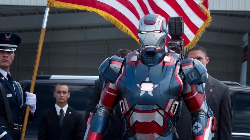 Don Cheadle as Iron Patriot in Iron Man 3