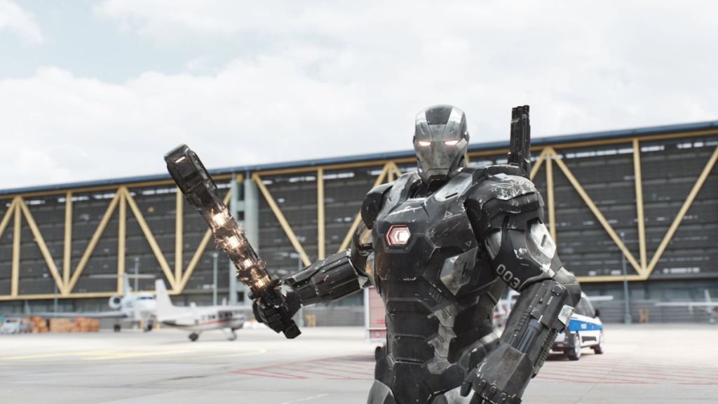 Don Cheadle as War Machine in Captain America Civil War