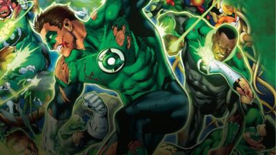 Hal Jordan and John Stewart as Green Lanterns