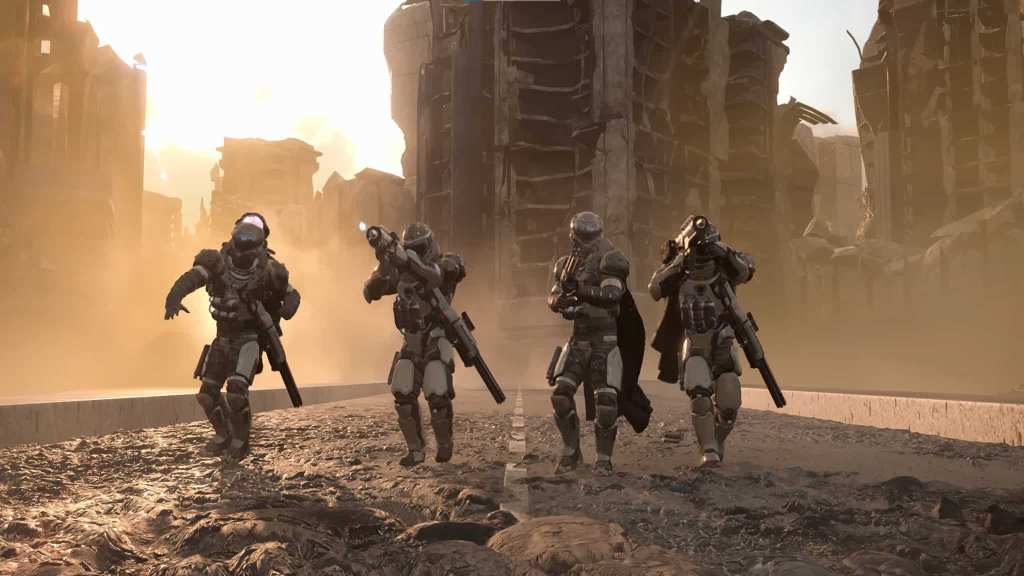 Helldivers 2 Control Warbond Helldivers walking, Featured