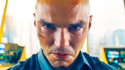 Lex Luthor being defeated by Superman in Superman