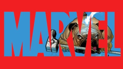 Marvel logo and Lockjaw