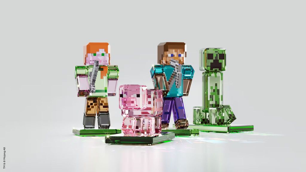 Minecraft x Swarovski figurines