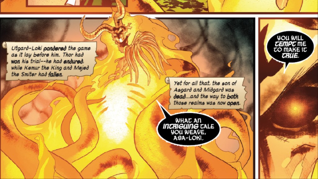 Utgard-Loki contemplating attacking the Ten Realms