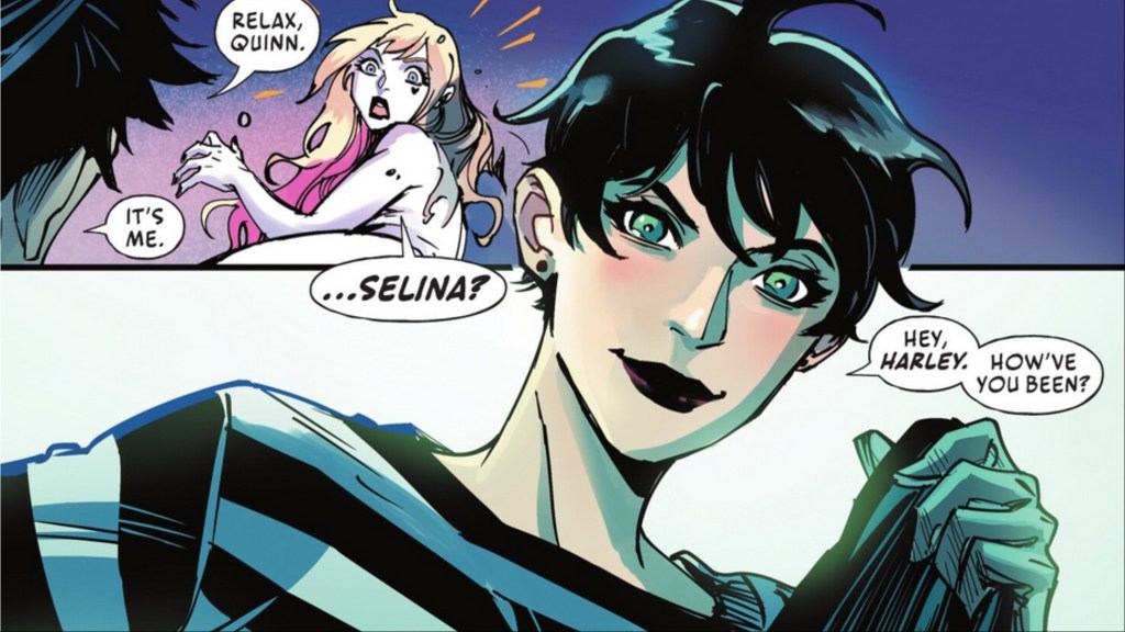 Catwoman reveals herself to Harley Quinn