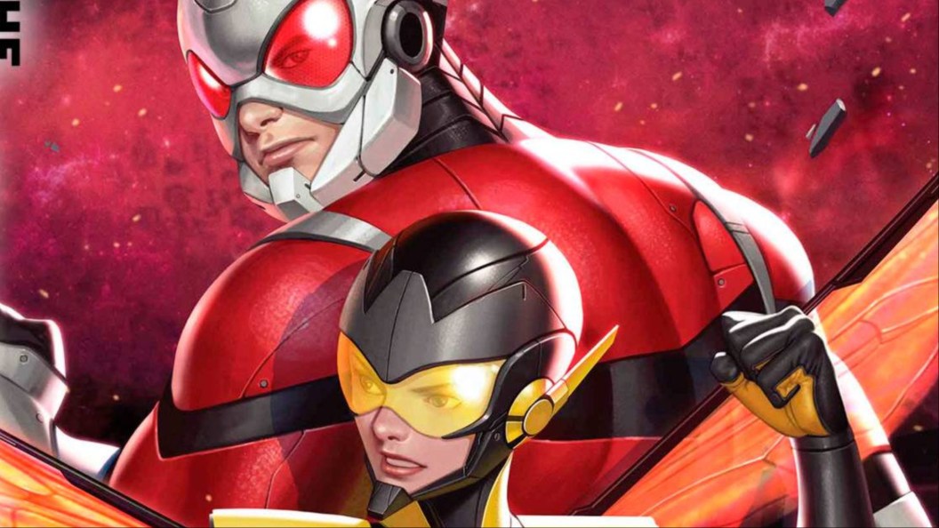 The Ultimate Ant-Man and the Wasp standing with each other