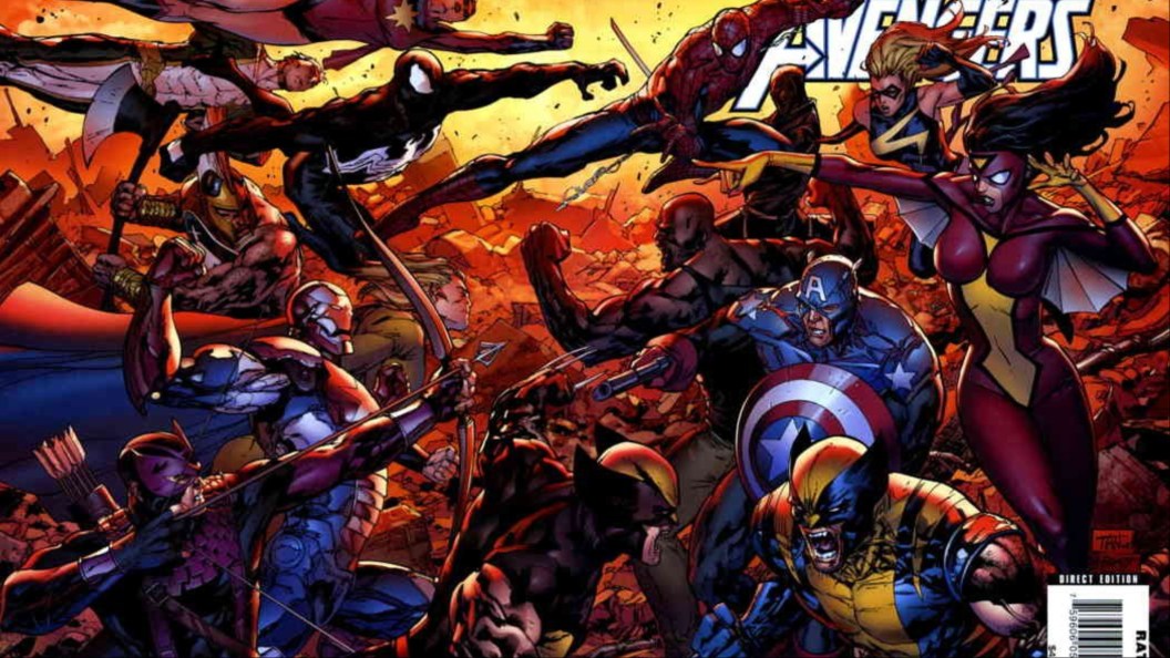 The Dark Avengers battling the New Avengers