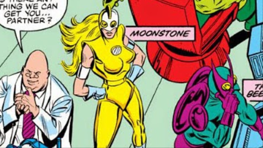 Moonstone hanging out with Egghead and the Beetle