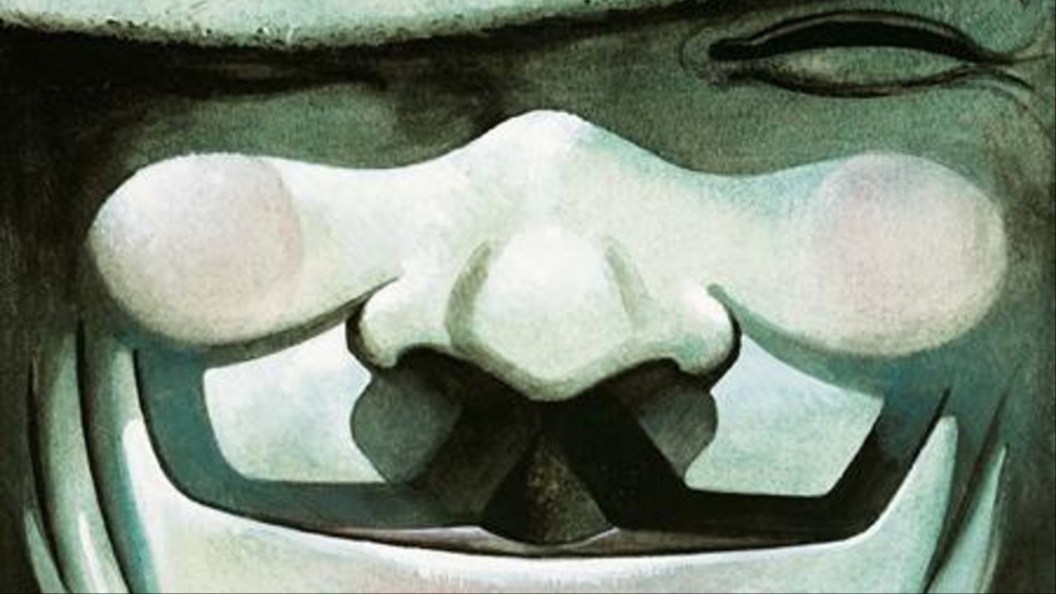 V's Guy Fawkes' mask