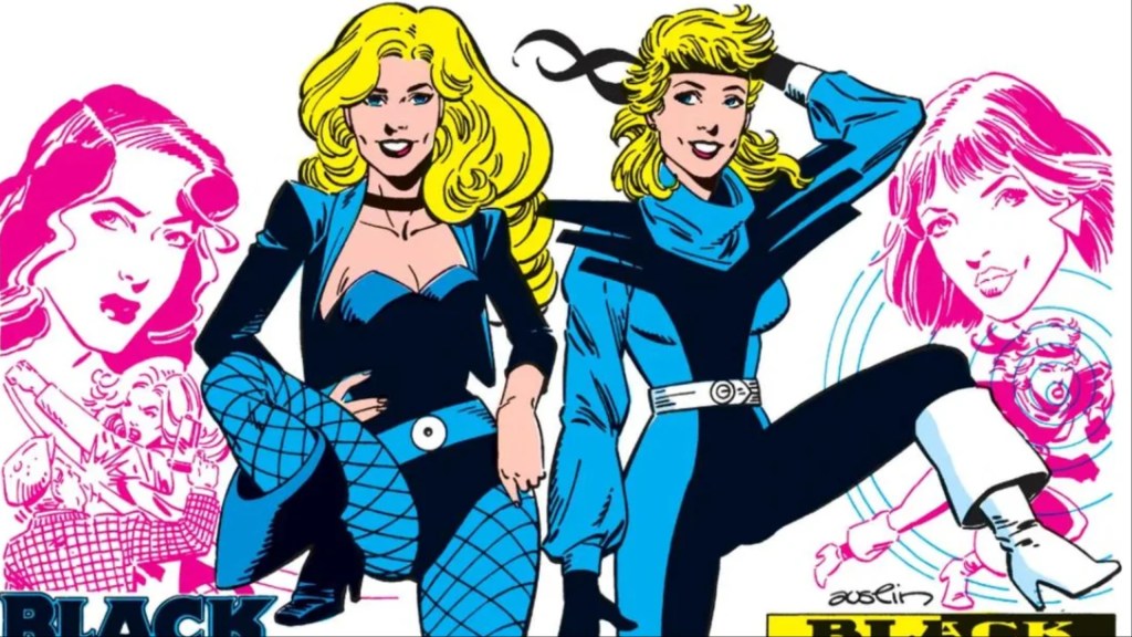 Black Canary I from the Golden Age next to Black Canary II from the '00s