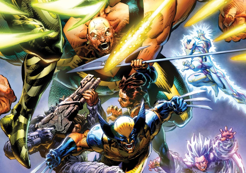 Wolverine battling against the Marauders
