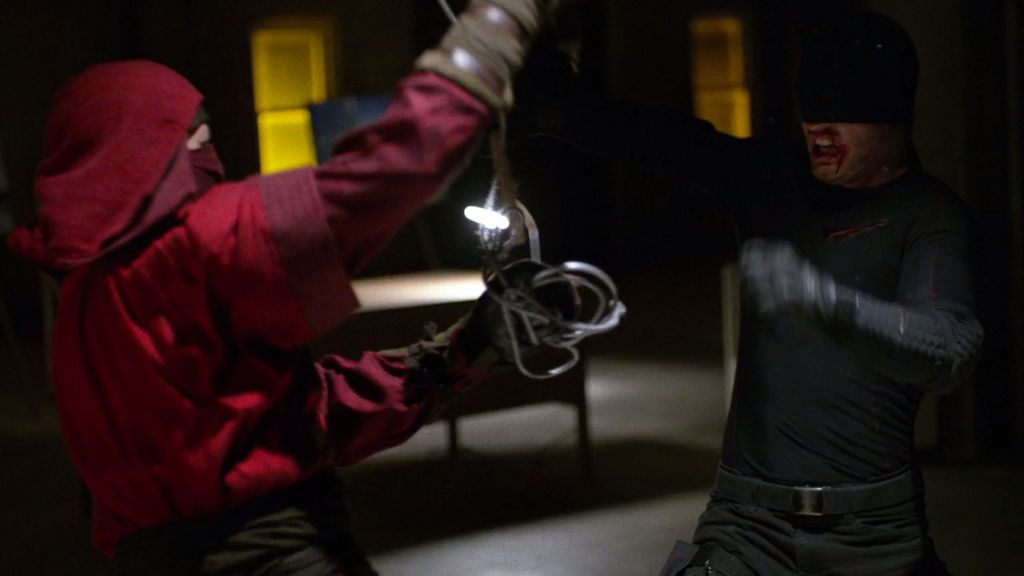 Peter Shinkoda and Charlie Cox as Mat Murdock in Darredevil Season 1