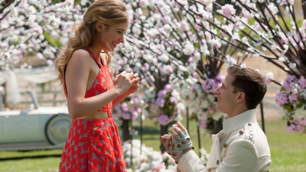 Andy Samberg and Imogen Poots in Popstar: Never Stop Never Stopping