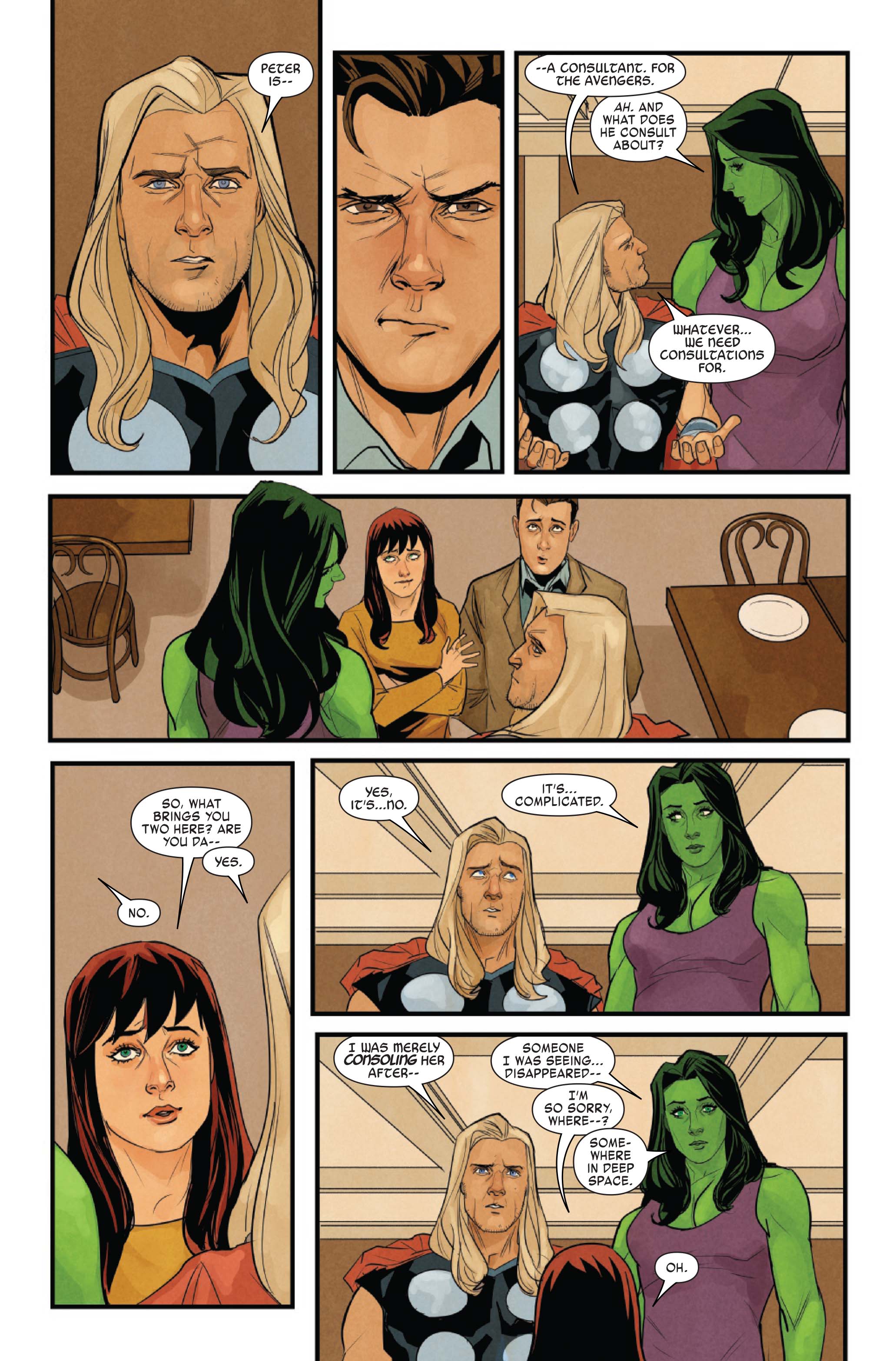 SpiderMan Crashes Thor and SheHulk's Awkward Dinner Date