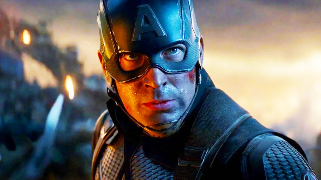 Steve Rogers' Captain America fighting in Avengers Endgame