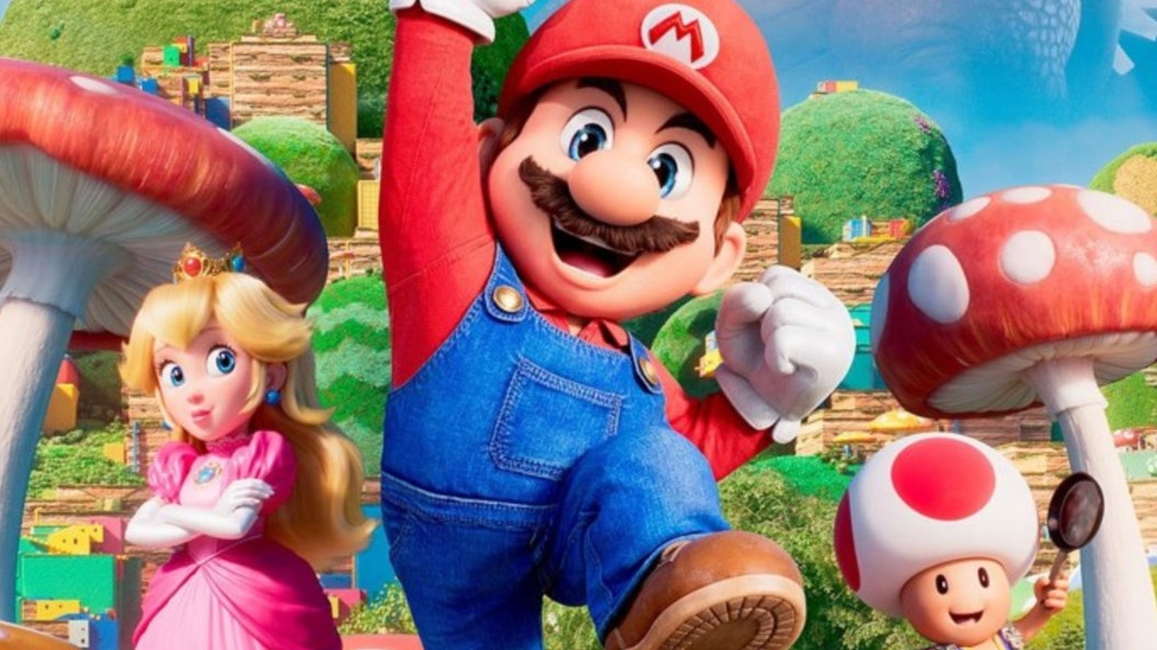 Mario Toad and Princess Peach in the Super Mario Bros Movie