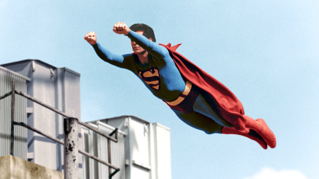 Superboy in flight