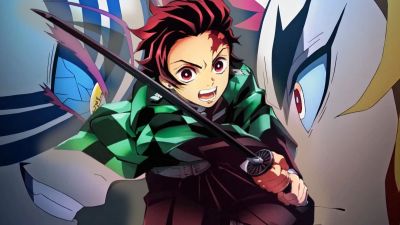 Tanjiro, Rengoku, and Akaza from Demon Slayer in custom image together