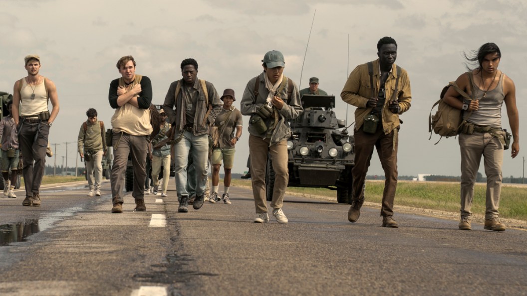 Movie still featuring the cast of The Long Walk